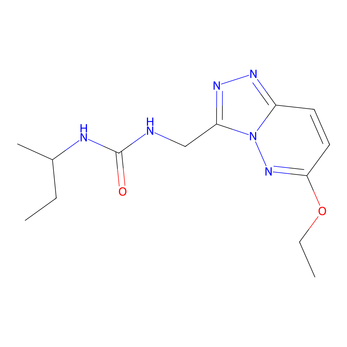 1-(Sec-butyl)-3-((6-ethoxy-[1,2,4]triazolo[4,3-b]pyridazin-3-yl)methyl)urea molecular structure, CAS 2034327-03-0