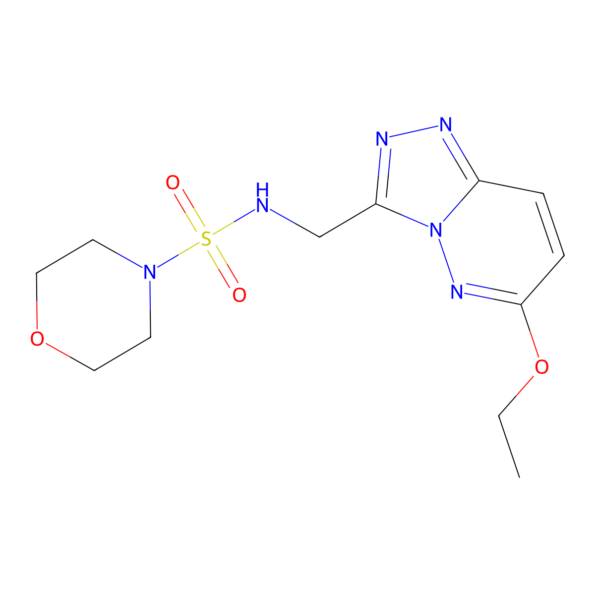 N-((6-ethoxy-[1,2,4]triazolo[4,3-b]pyridazin-3-yl)methyl)morpholine-4-sulfonamide molecular structure, CAS 2034327-08-5