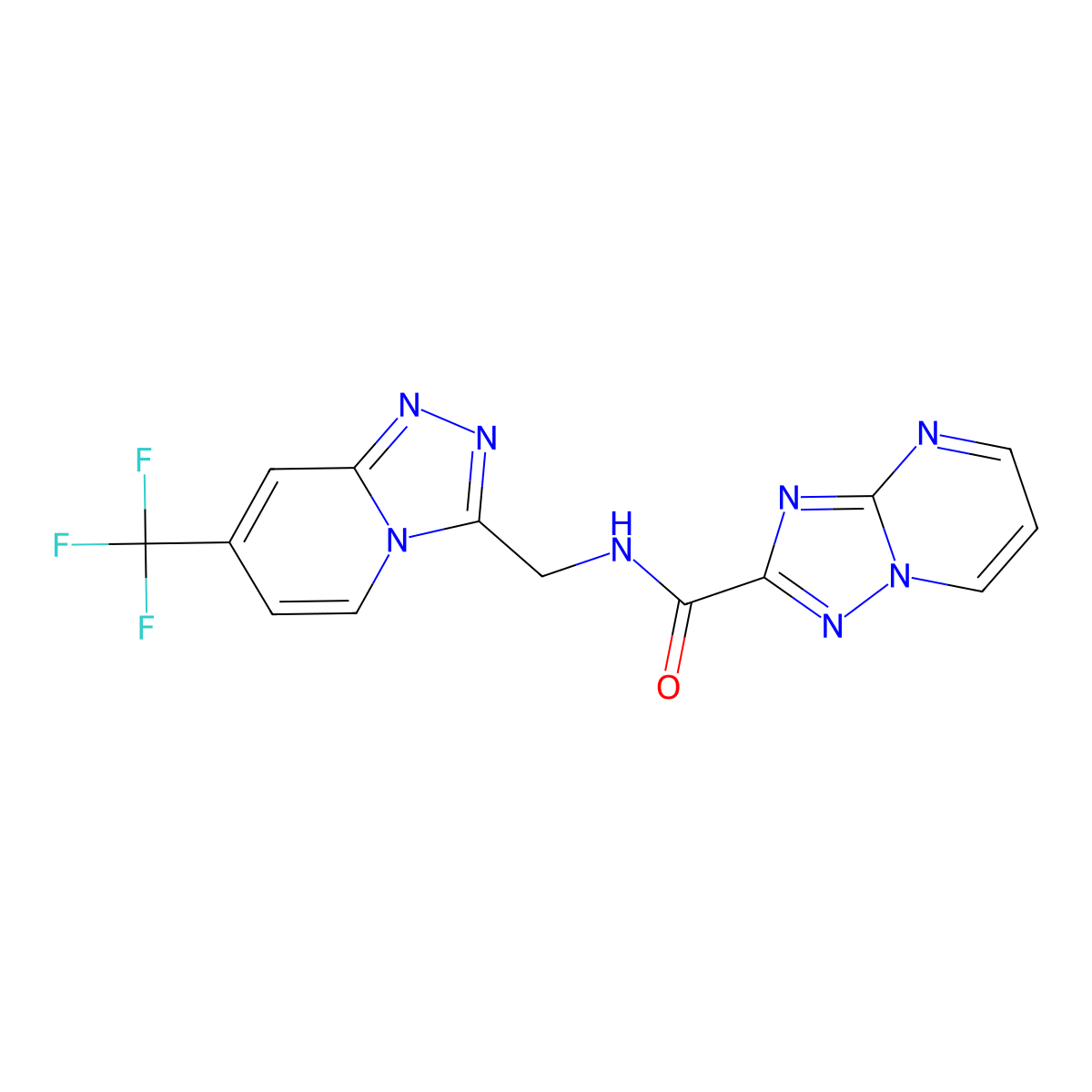 N-((7-(trifluoromethyl)-[1,2,4]triazolo[4,3-a]pyridin-3-yl)methyl)-[1,2,4]triazolo[1,5-a]pyrimidine-2-carboxamide molecular structure, CAS 2034327-14-3