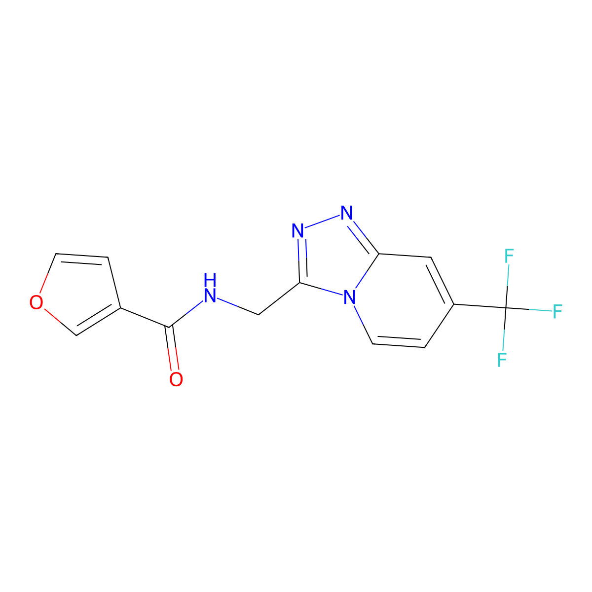 N-{[7-(trifluoromethyl)-[1,2,4]triazolo[4,3-a]pyridin-3-yl]methyl}furan-3-carboxamide molecular structure, CAS 2034327-22-3