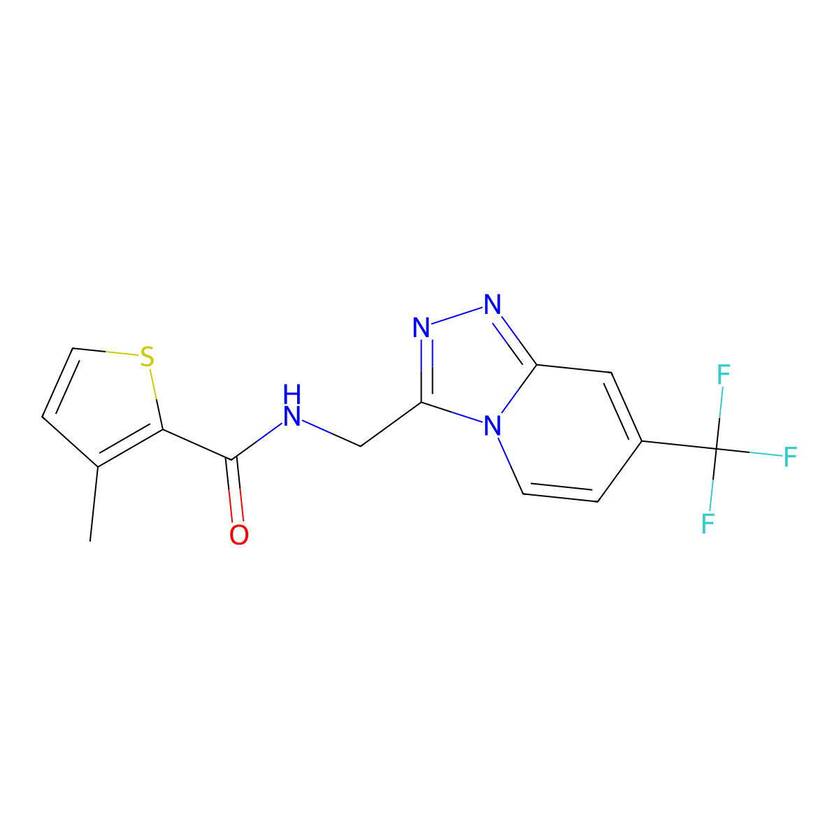 3-methyl-N-{[7-(trifluoromethyl)-[1,2,4]triazolo[4,3-a]pyridin-3-yl]methyl}thiophene-2-carboxamide molecular structure, CAS 2034327-36-9
