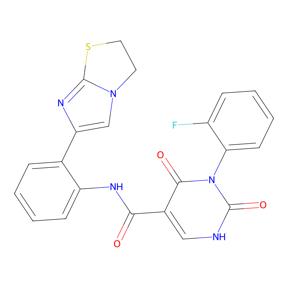 N-(2-(2,3-dihydroimidazo[2,1-b]thiazol-6-yl)phenyl)-3-(2-fluorophenyl)-2,4-dioxo-1,2,3,4-tetrahydropyrimidine-5-carboxamide molecular structure, CAS 2034327-43-8