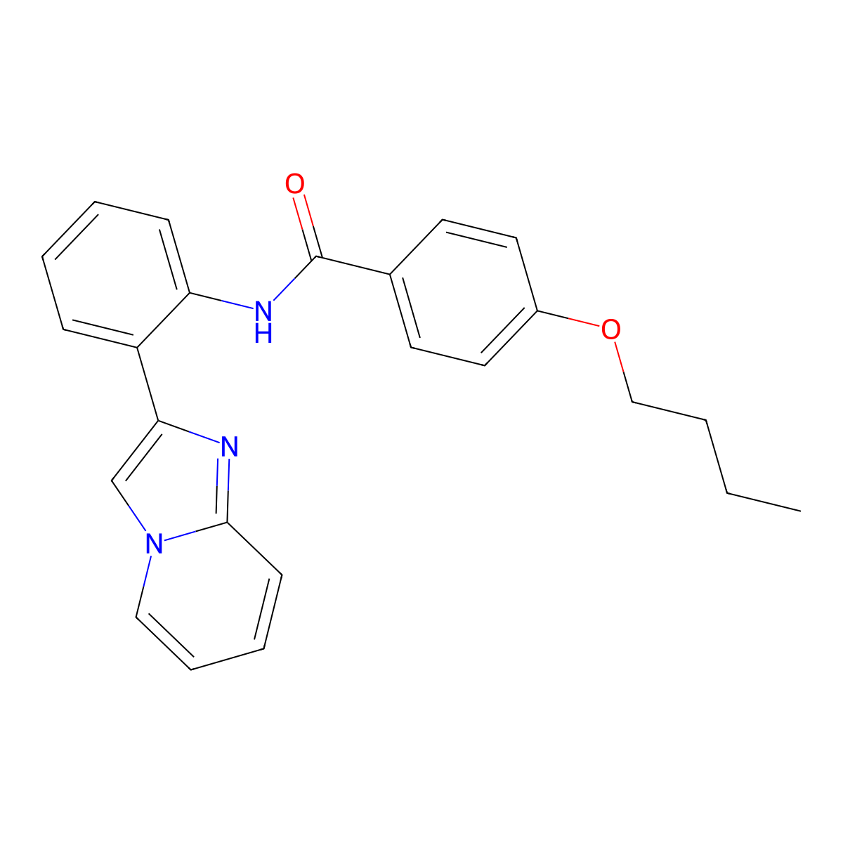 4-butoxy-N-(2-(imidazo[1,2-a]pyridin-2-yl)phenyl)benzamide molecular structure, CAS 2034327-55-2