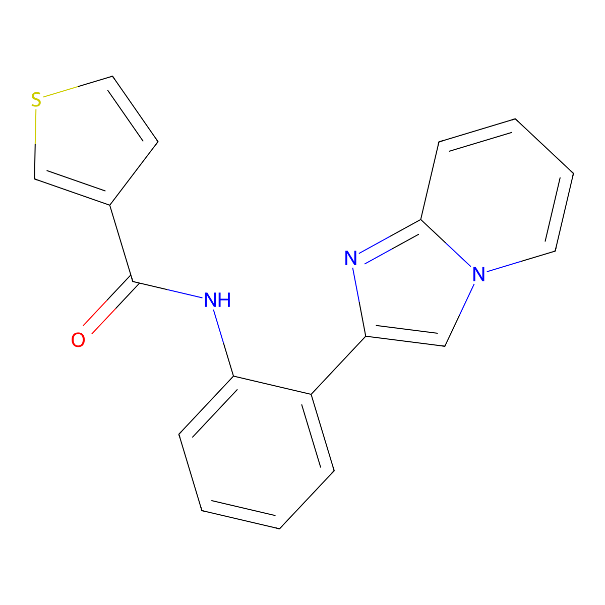 N-(2-(imidazo[1,2-a]pyridin-2-yl)phenyl)thiophene-3-carboxamide molecular structure, CAS 2034327-67-6