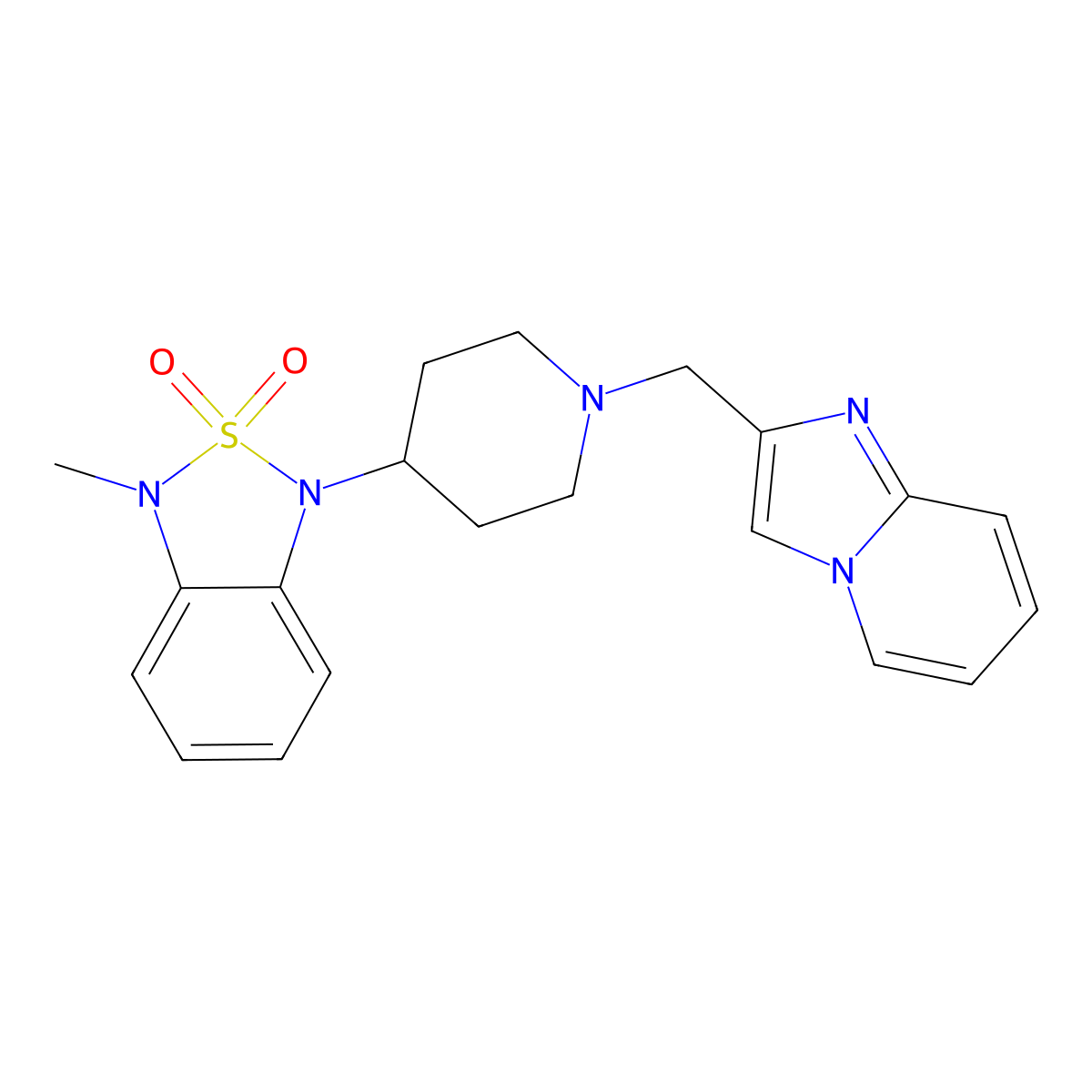 1-(1-(Imidazo[1,2-a]pyridin-2-ylmethyl)piperidin-4-yl)-3-methyl-1,3-dihydrobenzo[c][1,2,5]thiadiazole 2,2-dioxide molecular structure, CAS 2034328-13-5