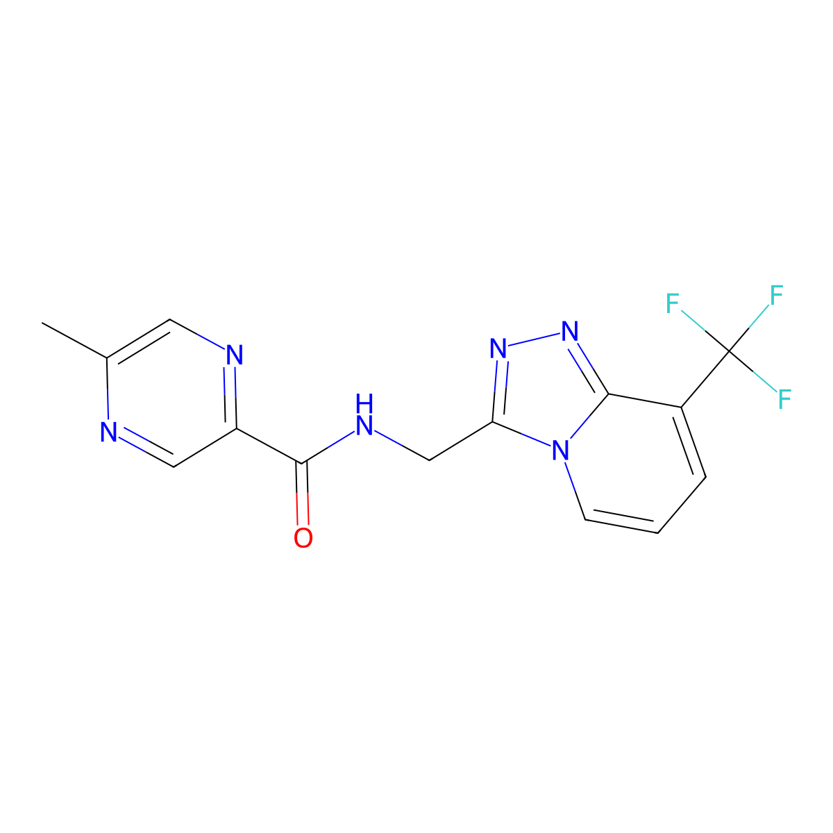5-methyl-N-{[8-(trifluoromethyl)-[1,2,4]triazolo[4,3-a]pyridin-3-yl]methyl}pyrazine-2-carboxamide molecular structure, CAS 2034328-20-4
