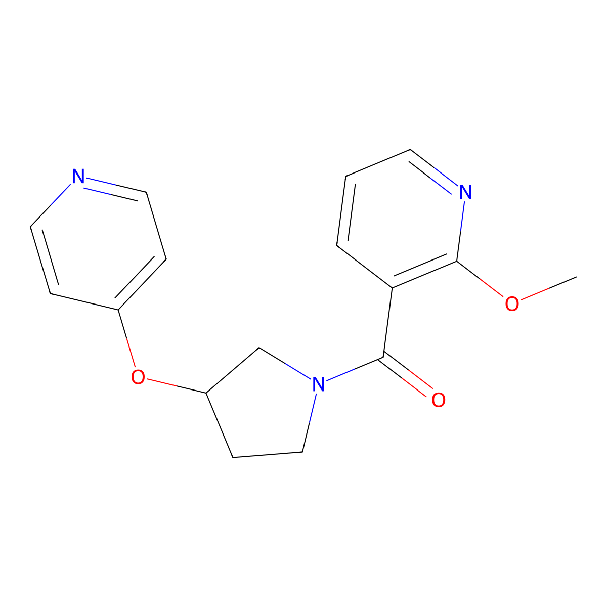 (2-Methoxypyridin-3-yl)(3-(pyridin-4-yloxy)pyrrolidin-1-yl)methanone molecular structure, CAS 2034328-49-7