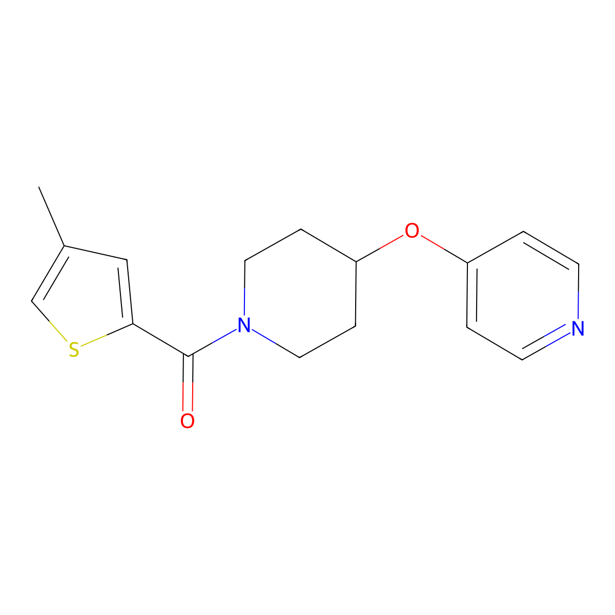 (4-Methylthiophen-2-yl)(4-(pyridin-4-yloxy)piperidin-1-yl)methanone molecular structure, CAS 2034329-09-2
