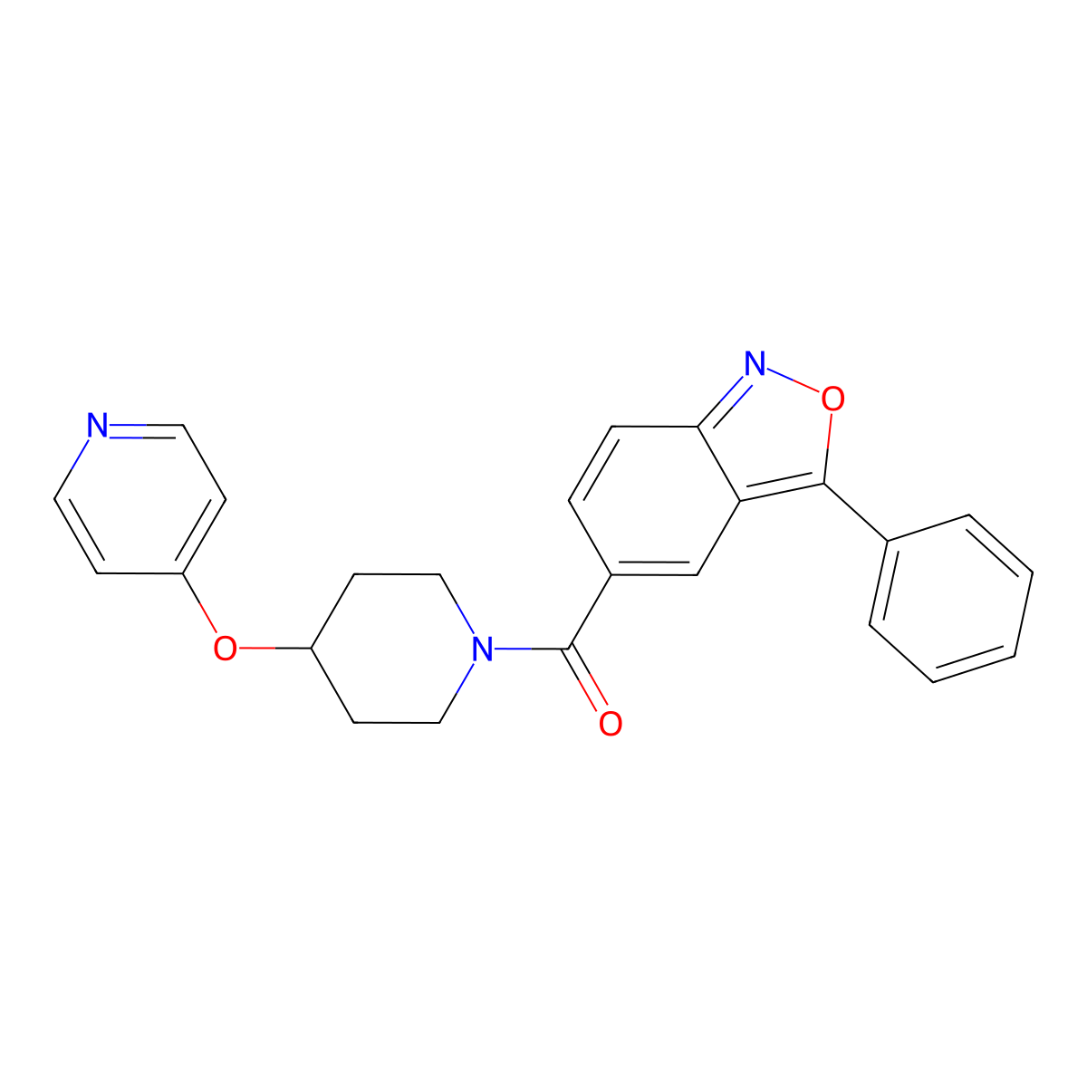(3-Phenylbenzo[c]isoxazol-5-yl)(4-(pyridin-4-yloxy)piperidin-1-yl)methanone molecular structure, CAS 2034329-18-3