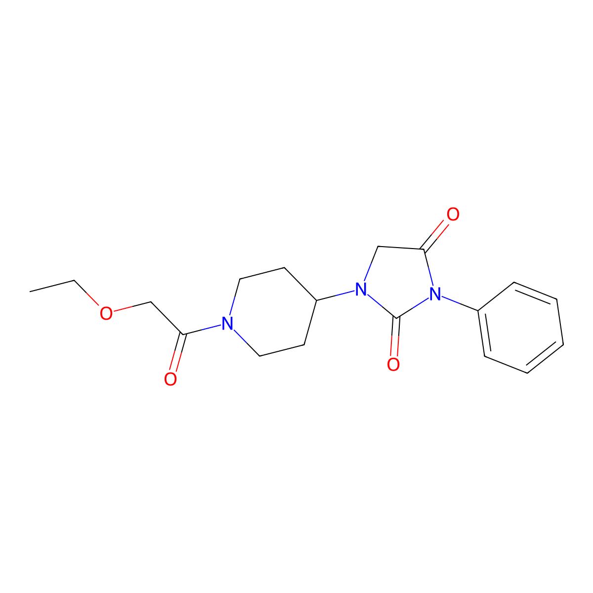 1-[1-(2-Ethoxyacetyl)piperidin-4-yl]-3-phenylimidazolidine-2,4-dione molecular structure, CAS 2034331-17-2