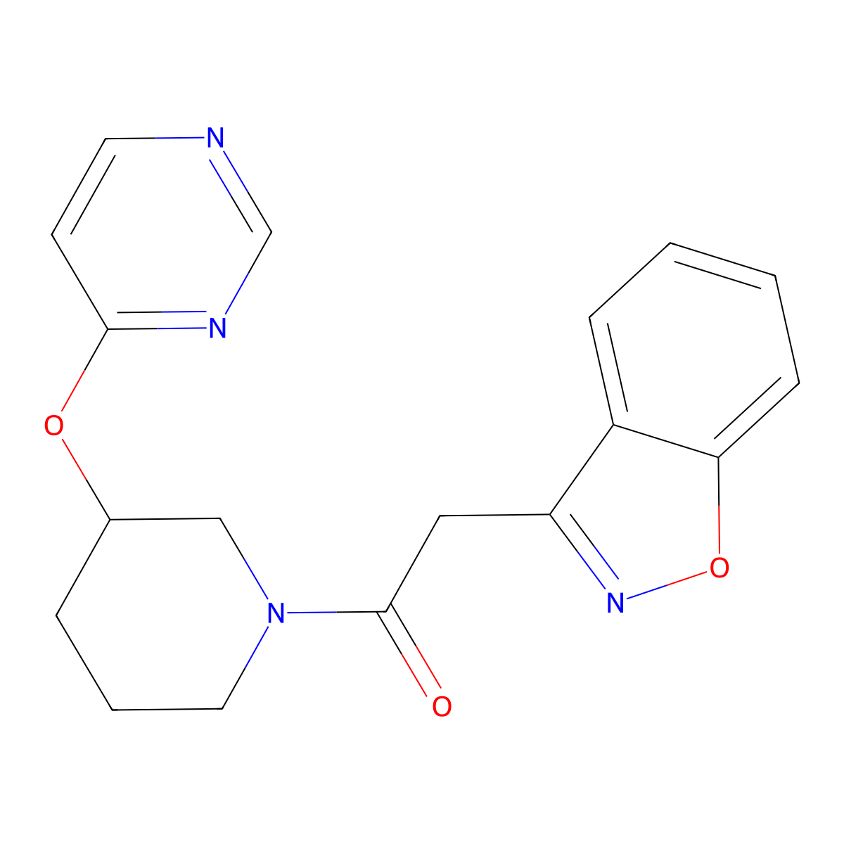 2-(1,2-Benzoxazol-3-yl)-1-[3-(pyrimidin-4-yloxy)piperidin-1-yl]ethan-1-one molecular structure, CAS 2034331-52-5