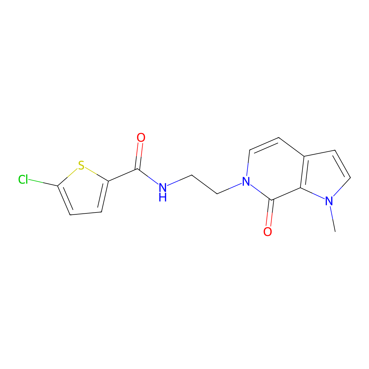 5-chloro-N-(2-(1-methyl-7-oxo-1H-pyrrolo[2,3-c]pyridin-6(7H)-yl)ethyl)thiophene-2-carboxamide molecular structure, CAS 2034331-67-2