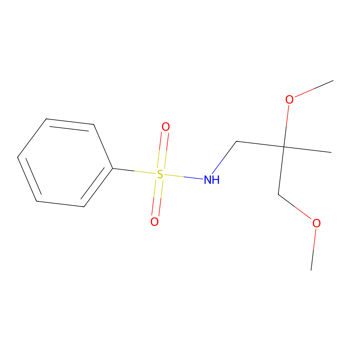 N-(2,3-dimethoxy-2-methylpropyl)benzenesulfonamide molecular structure, CAS 2034331-69-4