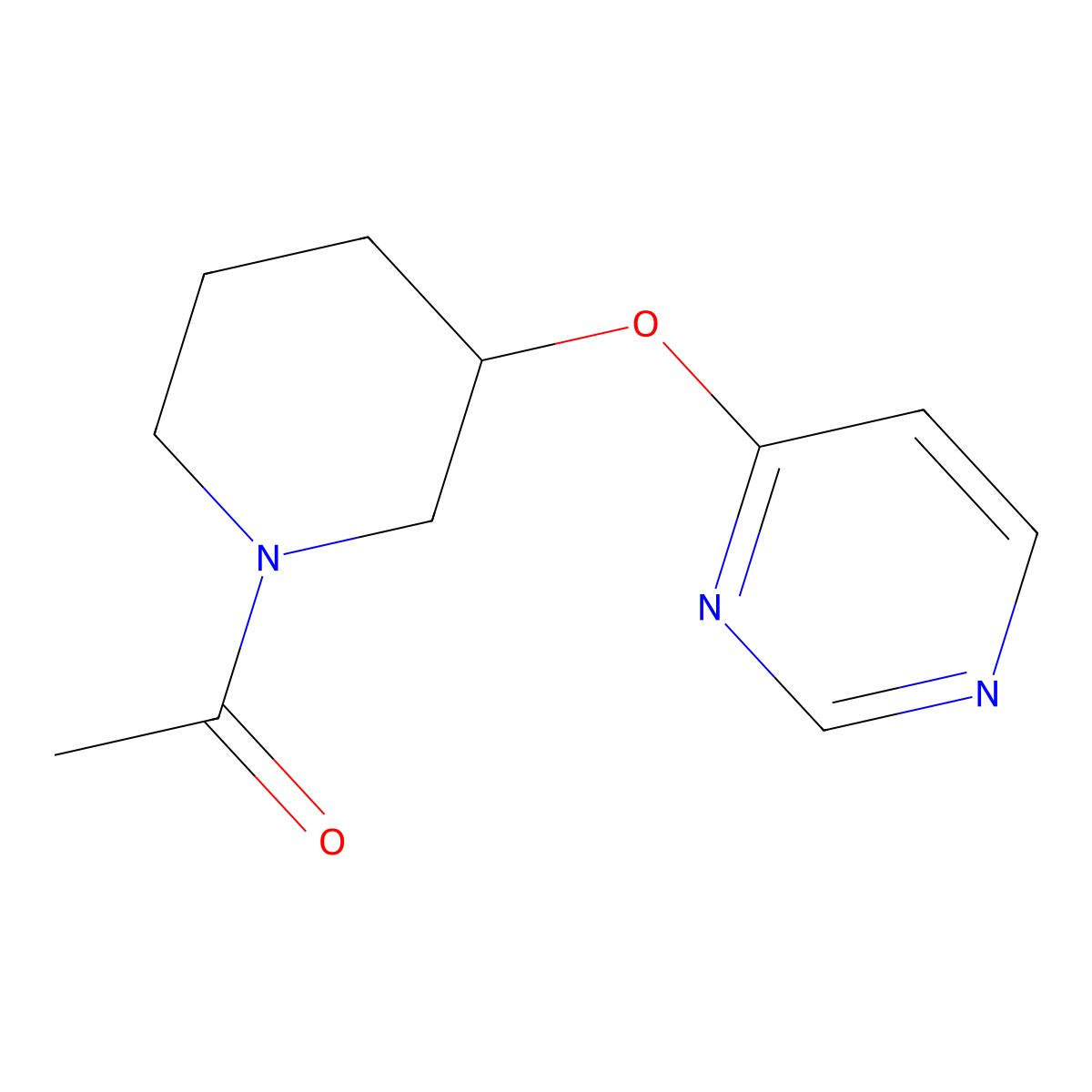 1-(3-(Pyrimidin-4-yloxy)piperidin-1-yl)ethanone molecular structure, CAS 2034331-72-9