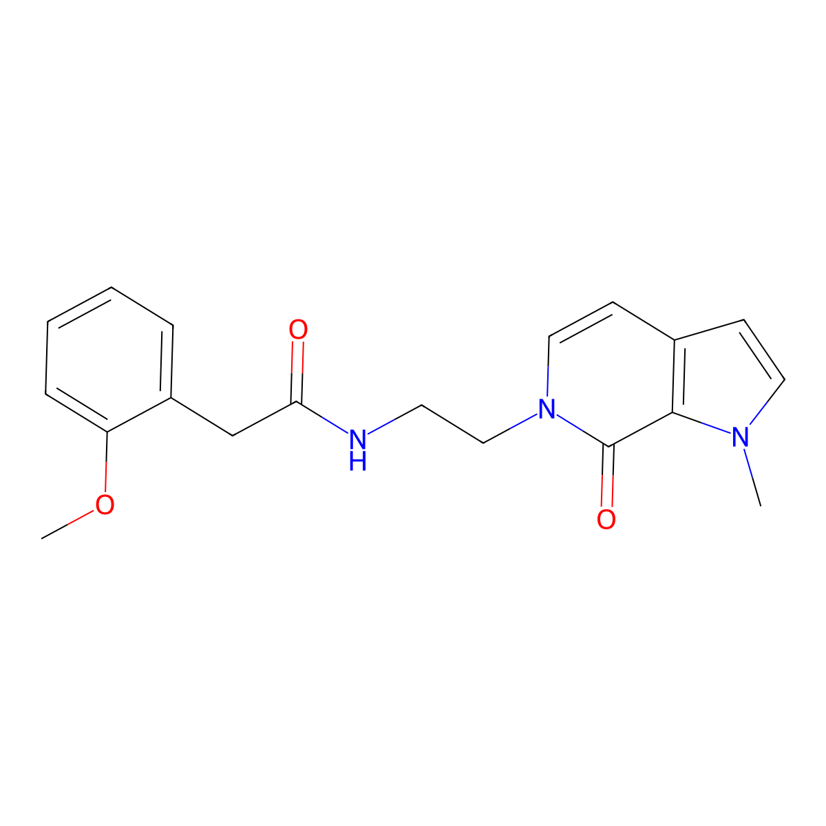 2-(2-methoxyphenyl)-N-(2-(1-methyl-7-oxo-1H-pyrrolo[2,3-c]pyridin-6(7H)-yl)ethyl)acetamide molecular structure, CAS 2034331-74-1