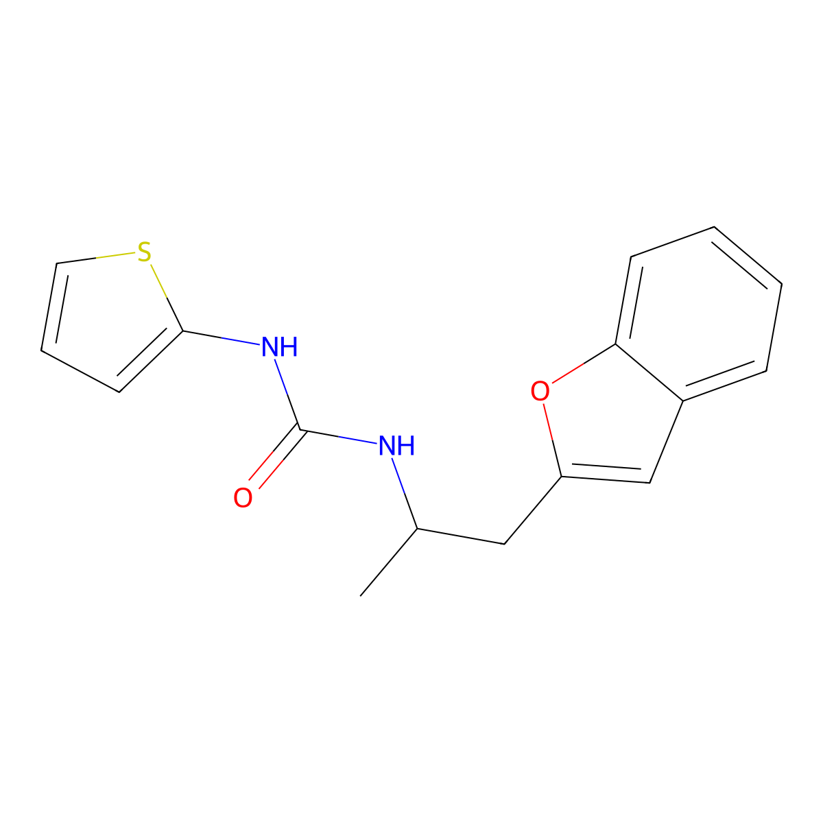 1-(1-(Benzofuran-2-yl)propan-2-yl)-3-(thiophen-2-yl)urea molecular structure, CAS 2034331-82-1
