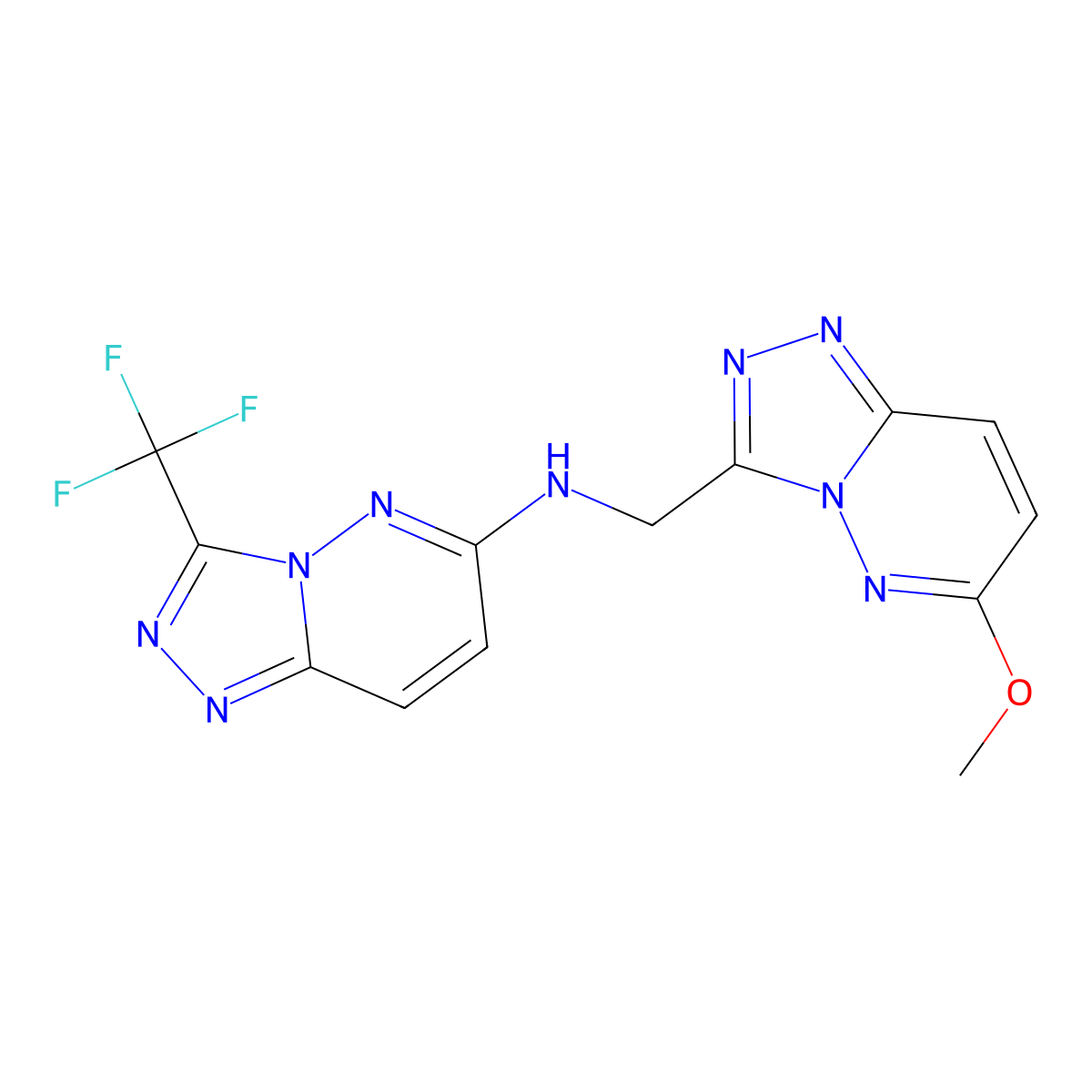 N-({6-methoxy-[1,2,4]triazolo[4,3-b]pyridazin-3-yl}methyl)-3-(trifluoromethyl)-[1,2,4]triazolo[4,3-b]pyridazin-6-amine molecular structure, CAS 2034331-98-9