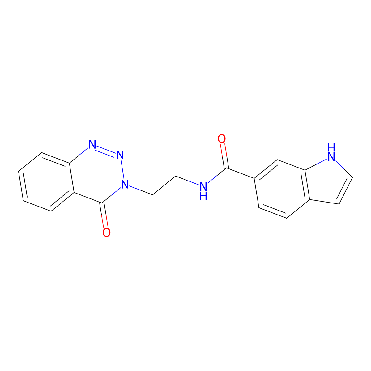 N-(2-(4-oxobenzo[d][1,2,3]triazin-3(4H)-yl)ethyl)-1H-indole-6-carboxamide molecular structure, CAS 2034332-06-2