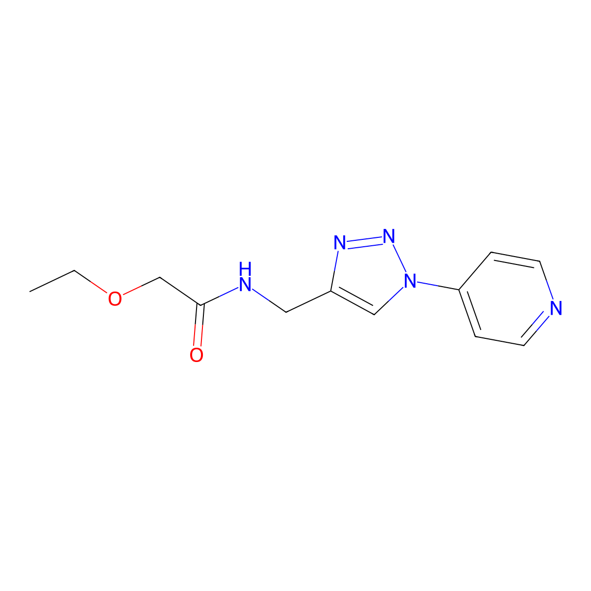 2-ethoxy-N-{[1-(pyridin-4-yl)-1H-1,2,3-triazol-4-yl]methyl}acetamide molecular structure, CAS 2034332-34-6
