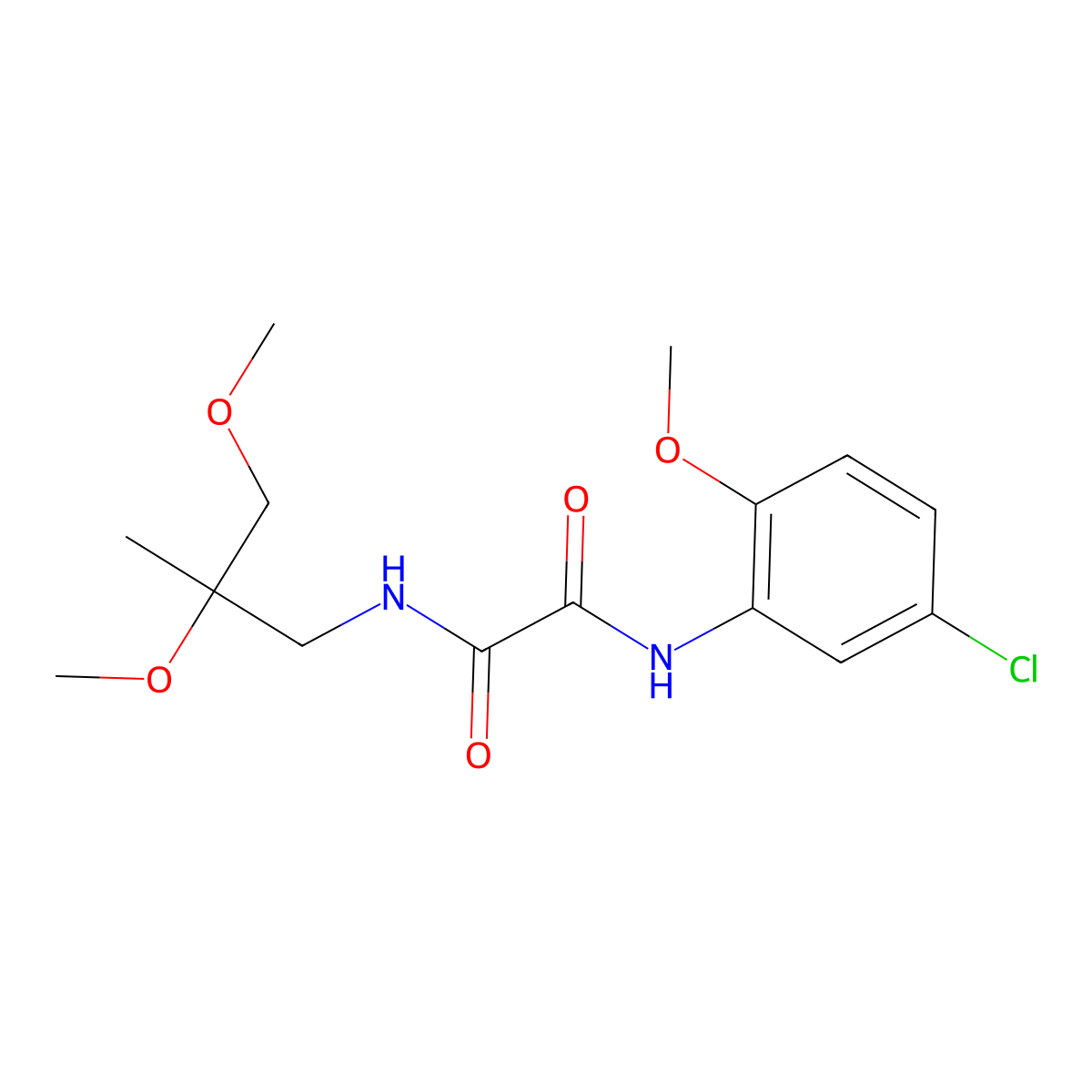 N1-(5-chloro-2-methoxyphenyl)-N2-(2,3-dimethoxy-2-methylpropyl)oxalamide molecular structure, CAS 2034332-36-8