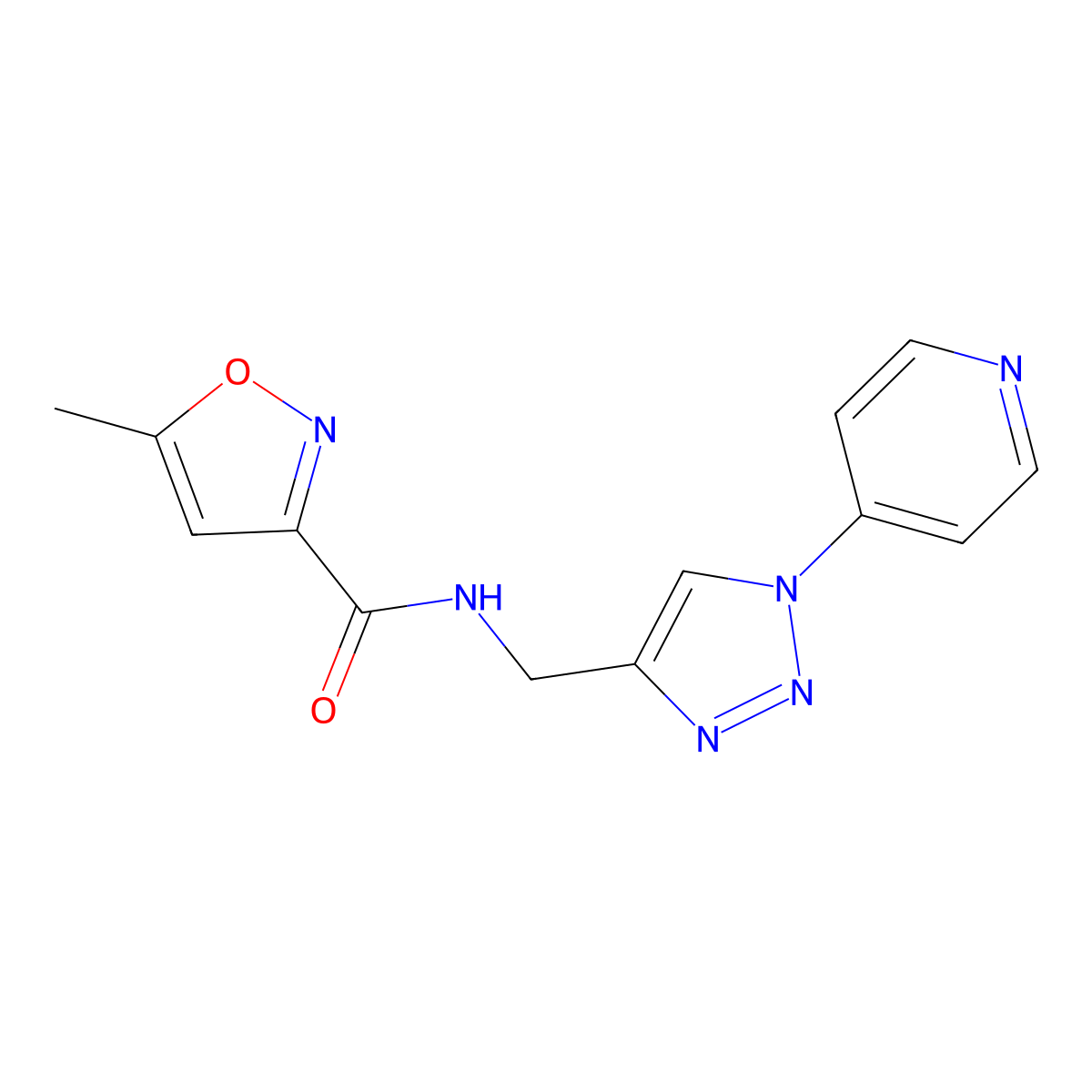 5-methyl-N-((1-(pyridin-4-yl)-1H-1,2,3-triazol-4-yl)methyl)isoxazole-3-carboxamide molecular structure, CAS 2034332-41-5