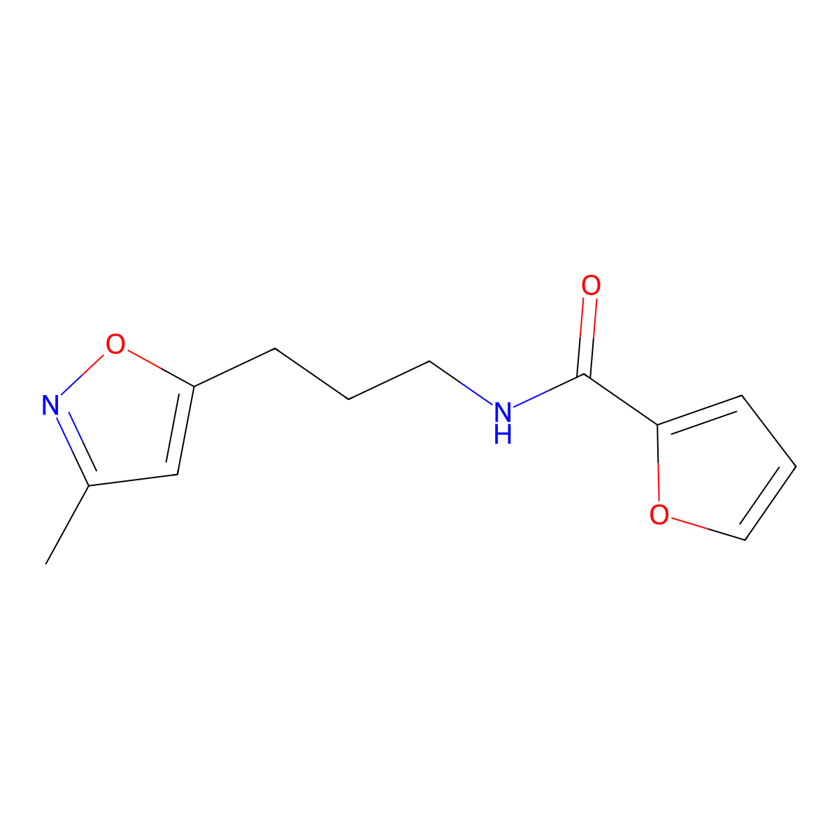 N-(3-(3-methylisoxazol-5-yl)propyl)furan-2-carboxamide molecular structure, CAS 2034333-17-8