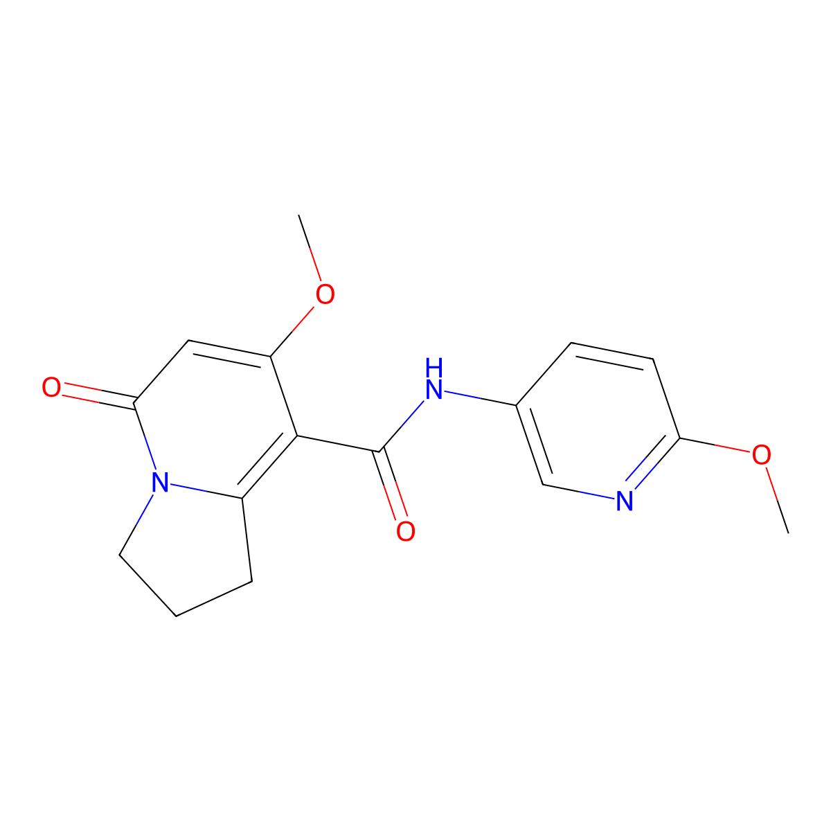 7-methoxy-N-(6-methoxypyridin-3-yl)-5-oxo-1,2,3,5-tetrahydroindolizine-8-carboxamide molecular structure, CAS 2034333-30-5