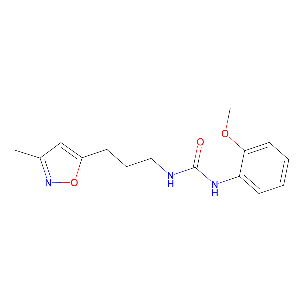 1-(2-Methoxyphenyl)-3-(3-(3-methylisoxazol-5-yl)propyl)urea molecular structure, CAS 2034333-47-4