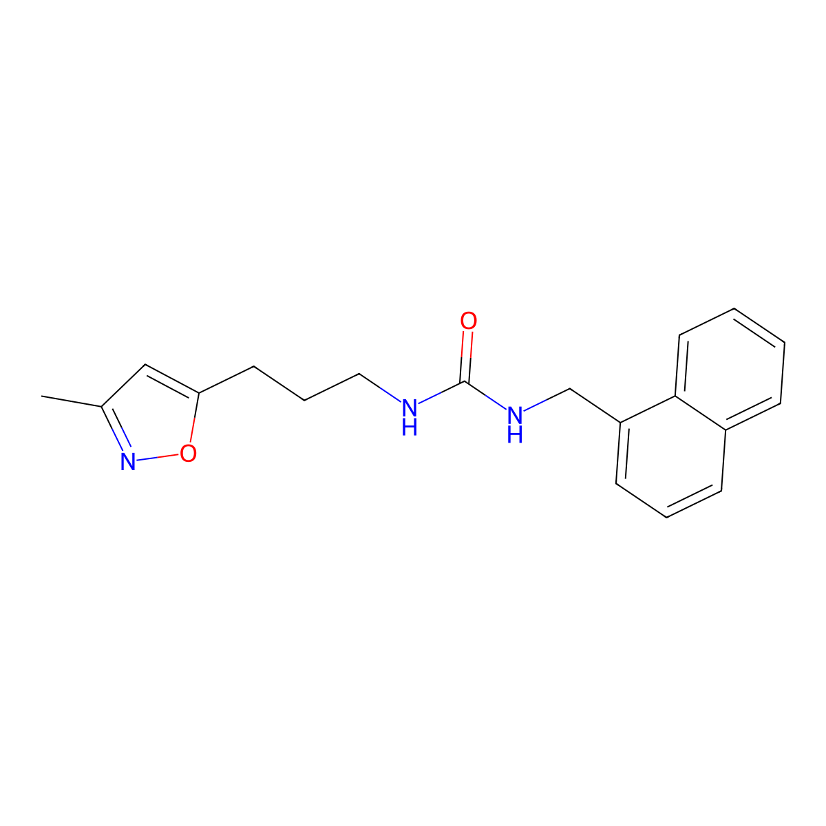 1-(3-(3-Methylisoxazol-5-yl)propyl)-3-(naphthalen-1-ylmethyl)urea molecular structure, CAS 2034333-58-7