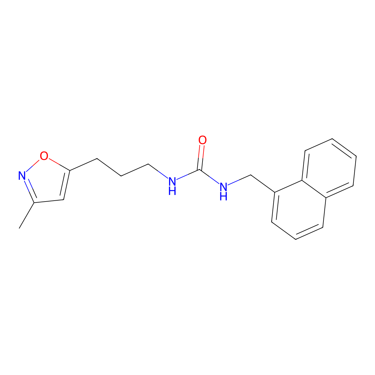 1-(3-(3-Methylisoxazol-5-yl)propyl)-3-(naphthalen-1-ylmethyl)urea molecular structure, CAS 2034333-58-7