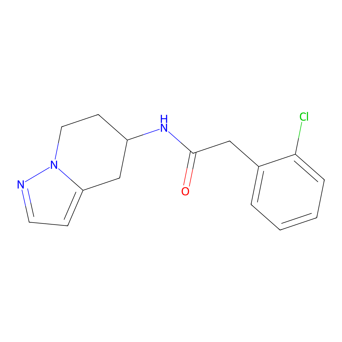 2-(2-chlorophenyl)-N-(4,5,6,7-tetrahydropyrazolo[1,5-a]pyridin-5-yl)acetamide molecular structure, CAS 2034334-06-8