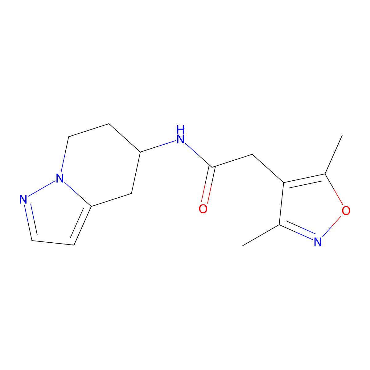 2-(3,5-dimethylisoxazol-4-yl)-N-(4,5,6,7-tetrahydropyrazolo[1,5-a]pyridin-5-yl)acetamide molecular structure, CAS 2034334-16-0