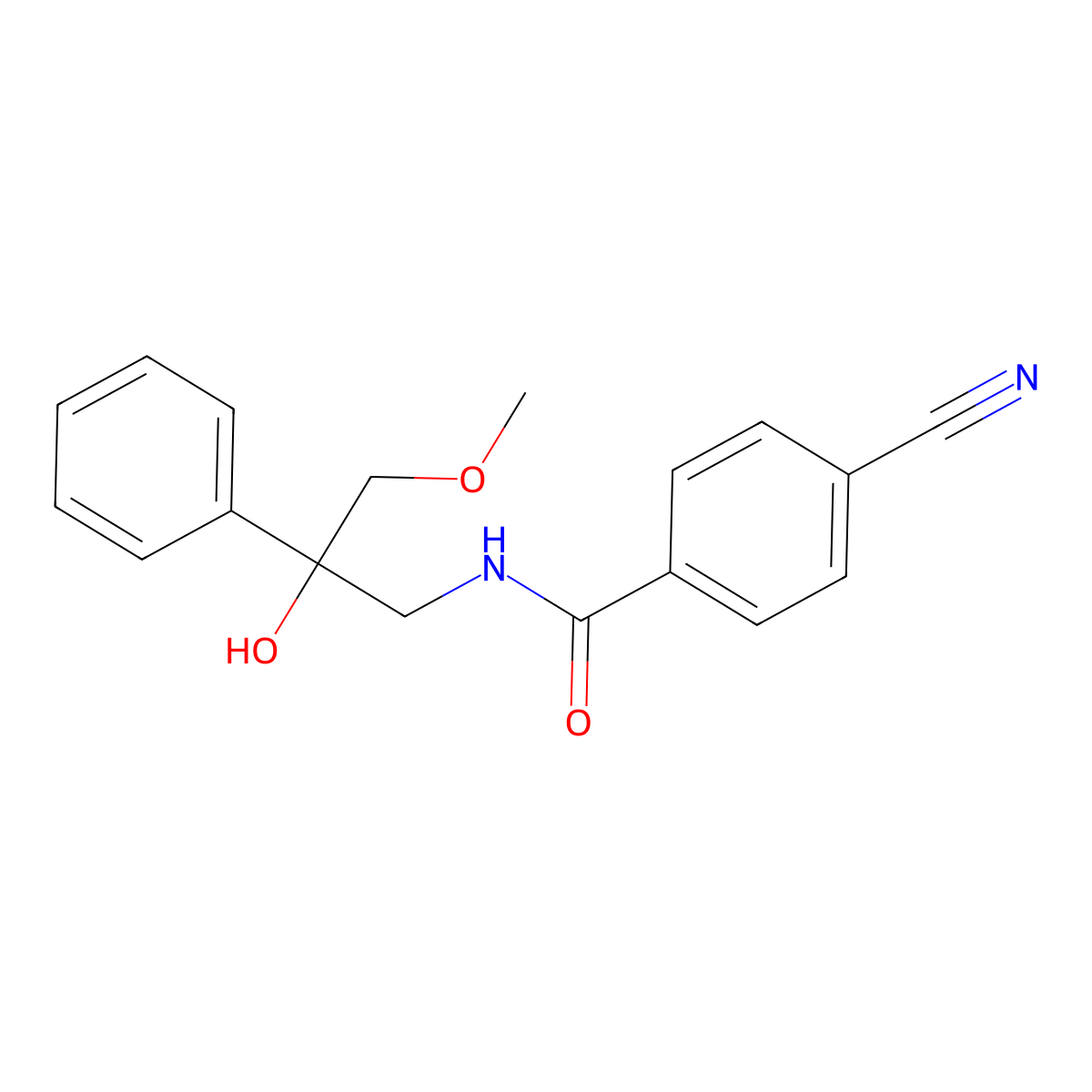 4-cyano-N-(2-hydroxy-3-methoxy-2-phenylpropyl)benzamide molecular structure, CAS 2034334-19-3