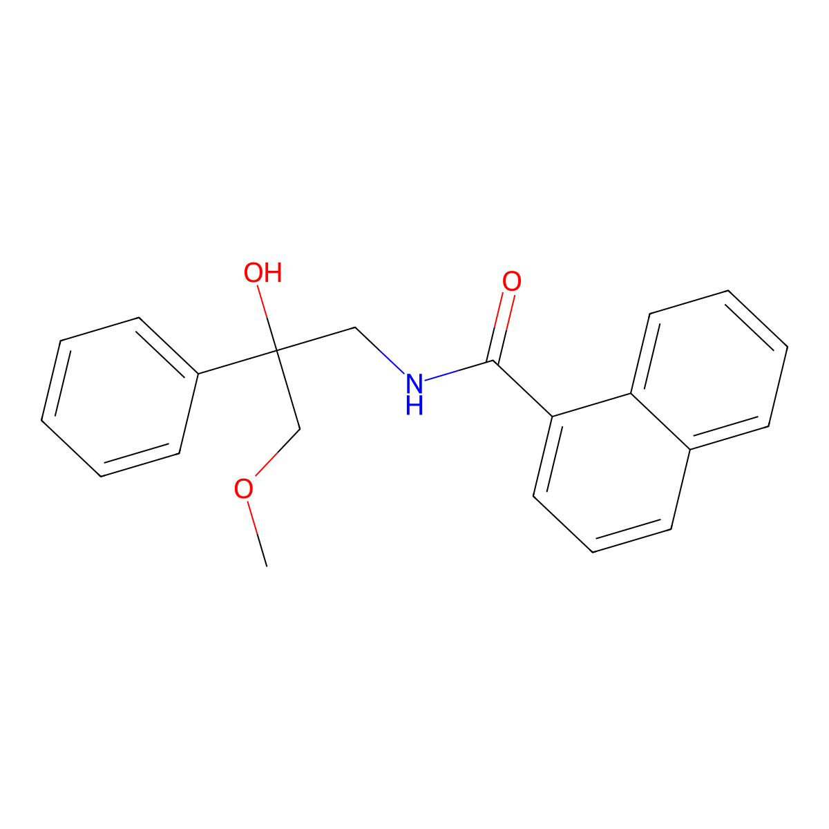 N-(2-hydroxy-3-methoxy-2-phenylpropyl)-1-naphthamide molecular structure, CAS 2034334-26-2
