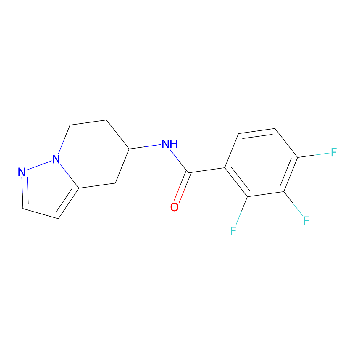 2,3,4-trifluoro-N-(4,5,6,7-tetrahydropyrazolo[1,5-a]pyridin-5-yl)benzamide molecular structure, CAS 2034334-48-8