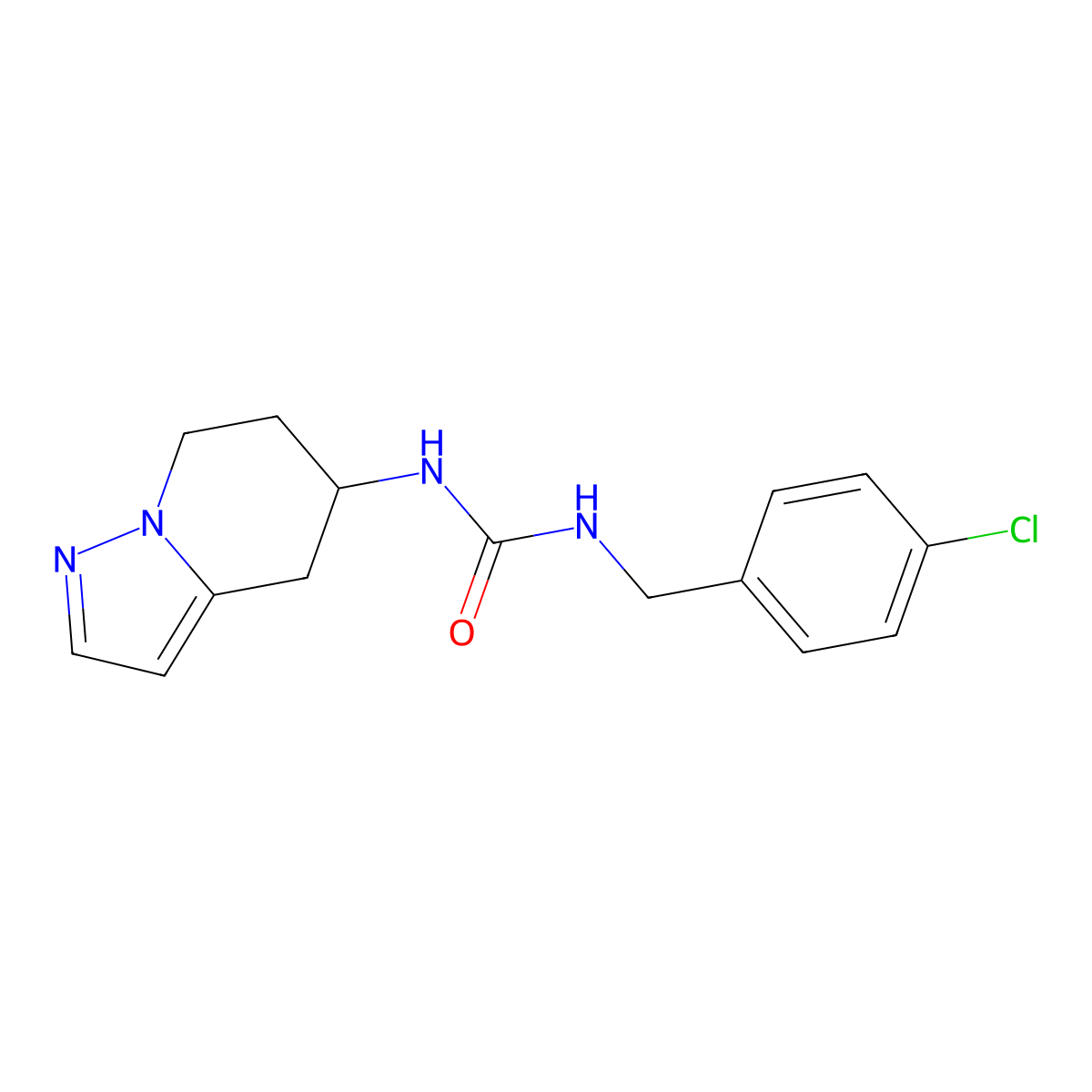 1-(4-Chlorobenzyl)-3-(4,5,6,7-tetrahydropyrazolo[1,5-a]pyridin-5-yl)urea molecular structure, CAS 2034334-78-4