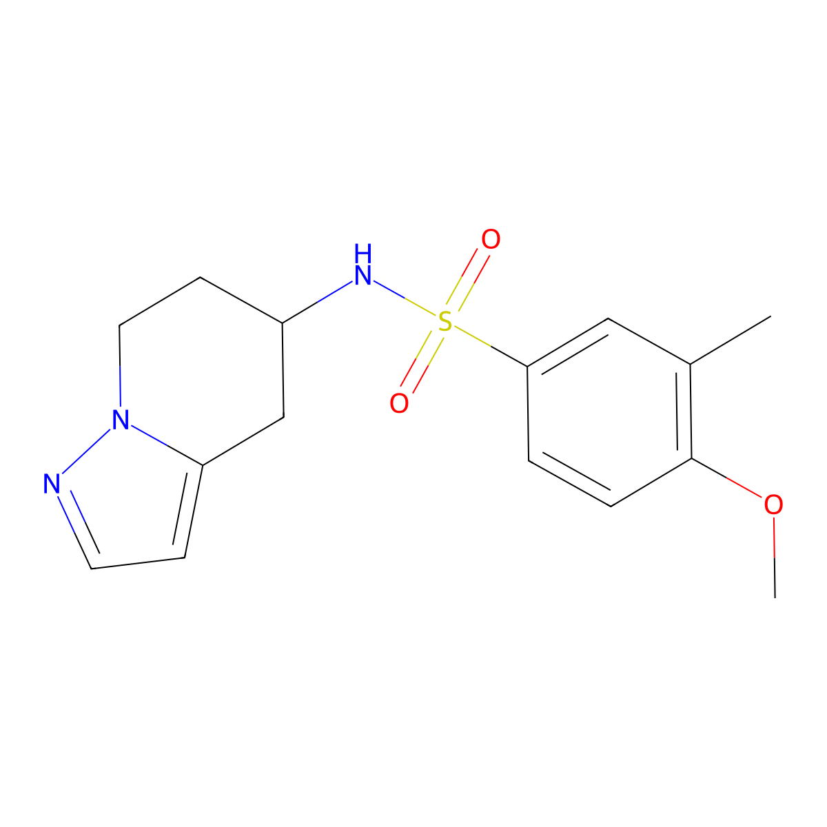 4-methoxy-3-methyl-N-(4,5,6,7-tetrahydropyrazolo[1,5-a]pyridin-5-yl)benzenesulfonamide molecular structure, CAS 2034334-96-6