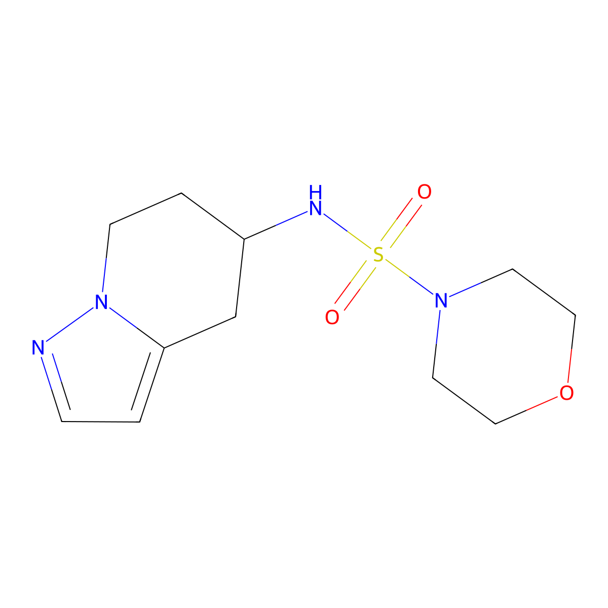 N-(4,5,6,7-tetrahydropyrazolo[1,5-a]pyridin-5-yl)morpholine-4-sulfonamide molecular structure, CAS 2034335-06-1