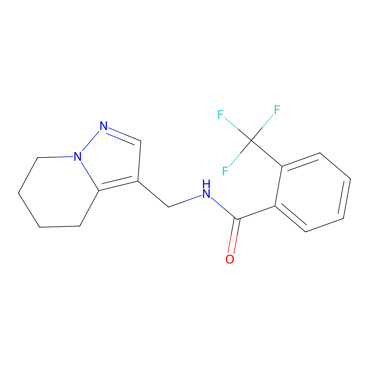 N-((4,5,6,7-tetrahydropyrazolo[1,5-a]pyridin-3-yl)methyl)-2-(trifluoromethyl)benzamide molecular structure, CAS 2034336-51-9