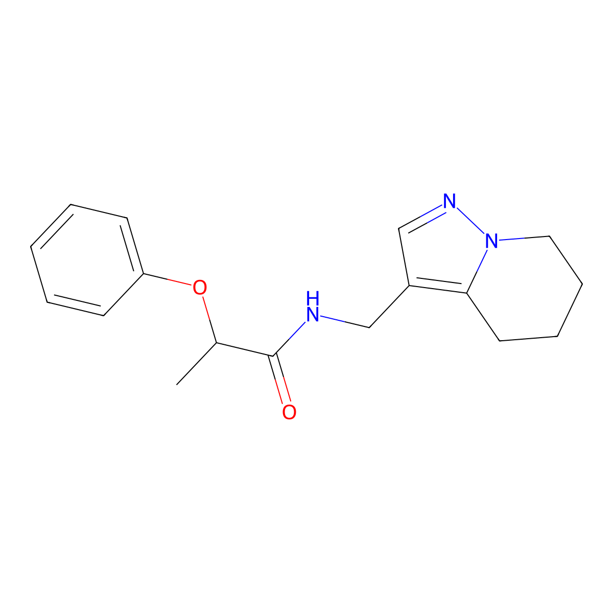 2-phenoxy-N-((4,5,6,7-tetrahydropyrazolo[1,5-a]pyridin-3-yl)methyl)propanamide molecular structure, CAS 2034336-61-1