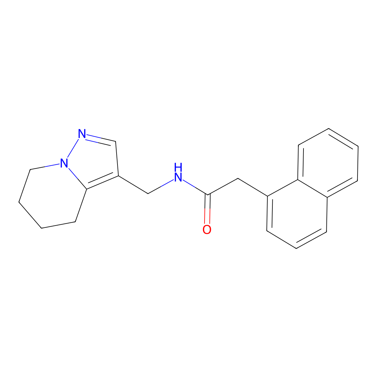 2-(naphthalen-1-yl)-N-((4,5,6,7-tetrahydropyrazolo[1,5-a]pyridin-3-yl)methyl)acetamide molecular structure, CAS 2034336-69-9