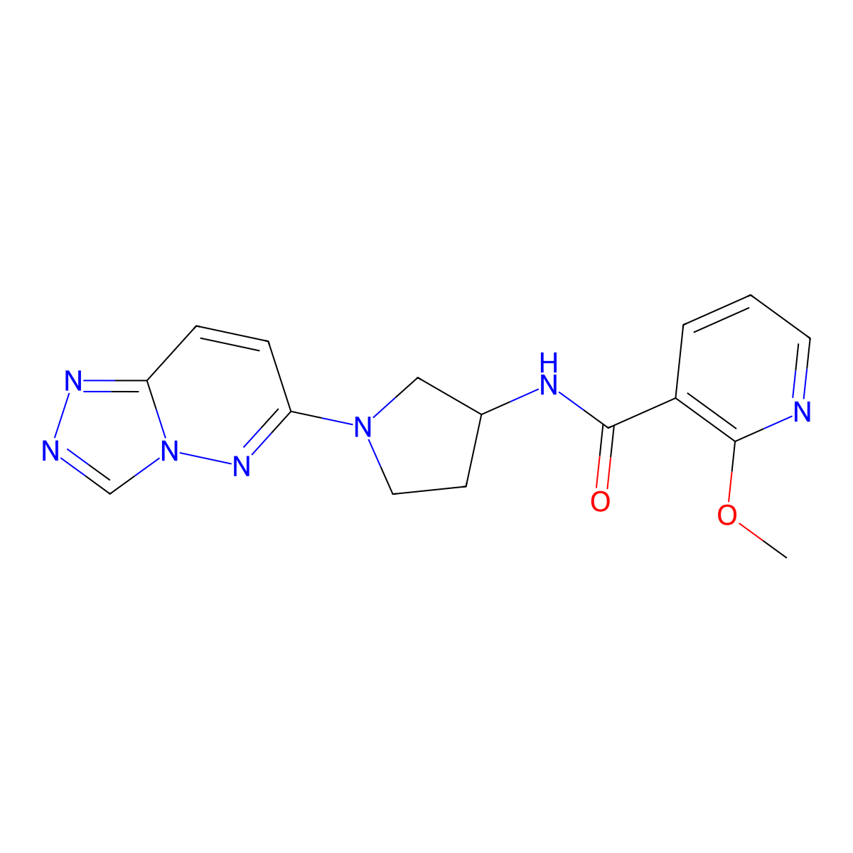 N-(1-([1,2,4]triazolo[4,3-b]pyridazin-6-yl)pyrrolidin-3-yl)-2-methoxynicotinamide molecular structure, CAS 2034336-80-4