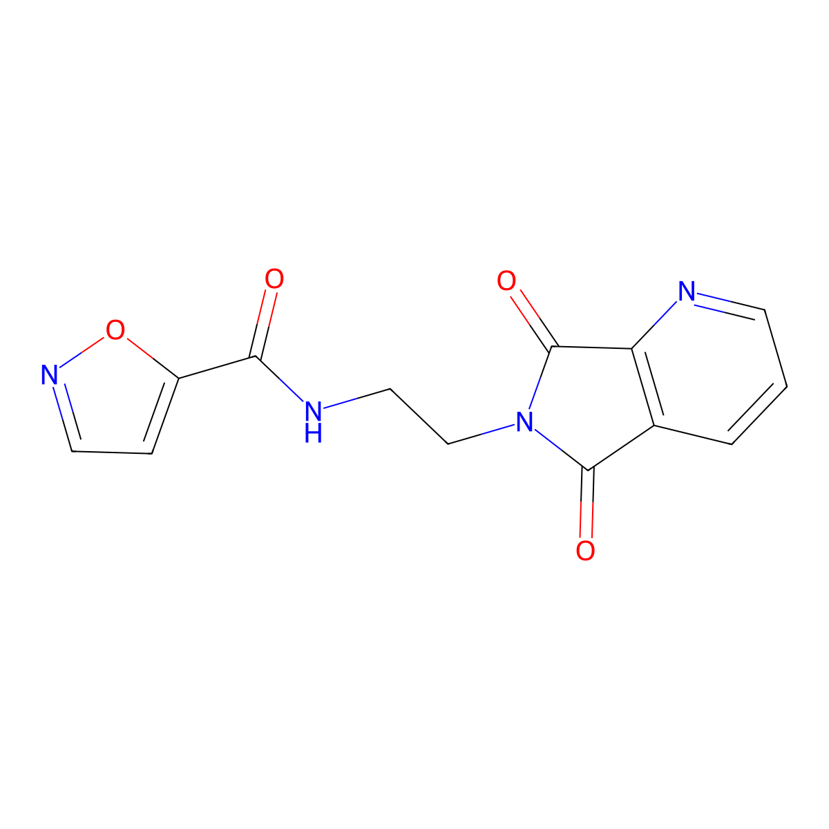 N-(2-(5,7-dioxo-5H-pyrrolo[3,4-b]pyridin-6(7H)-yl)ethyl)isoxazole-5-carboxamide molecular structure, CAS 2034337-10-3
