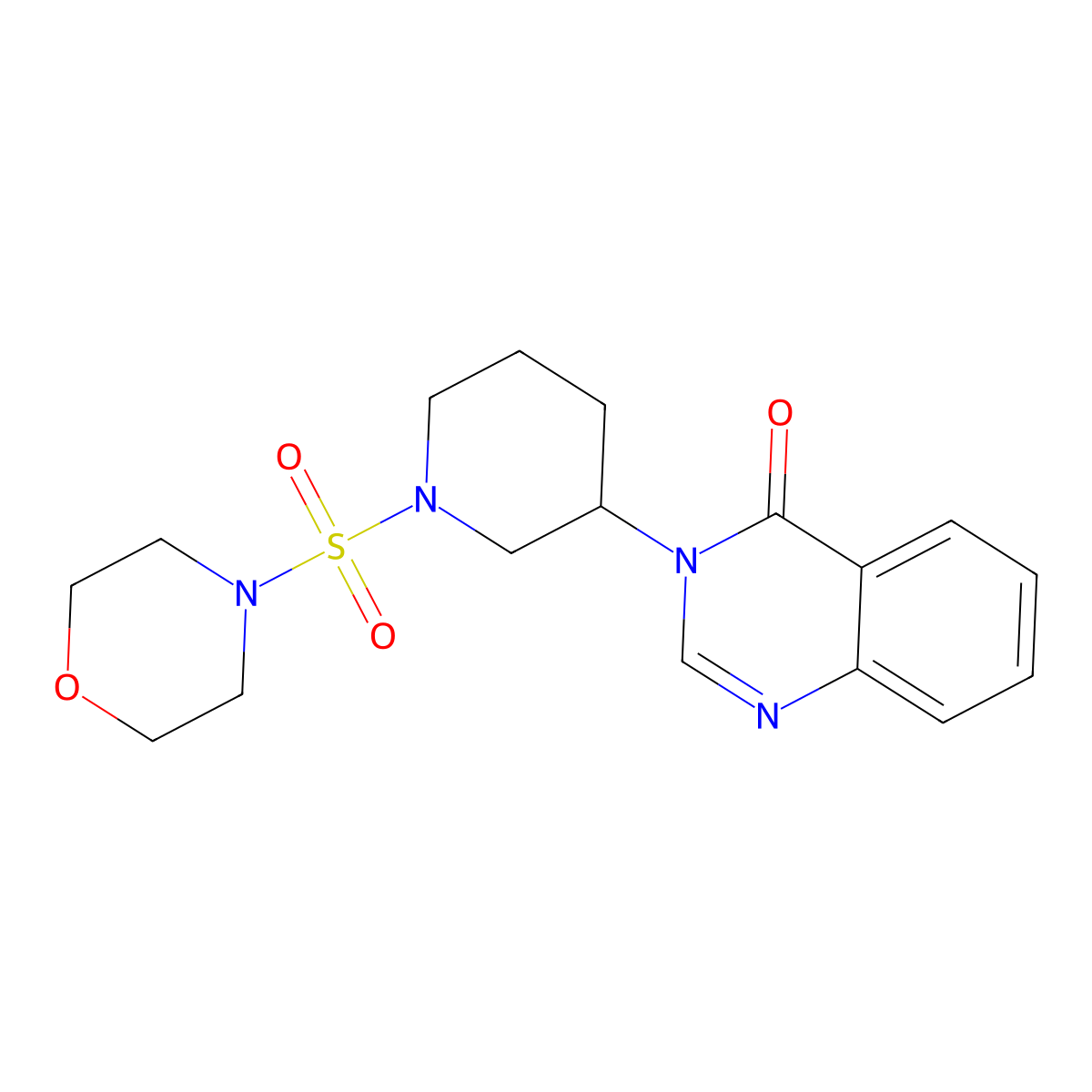 3-(1-(morpholinosulfonyl)piperidin-3-yl)quinazolin-4(3H)-one molecular structure, CAS 2034337-13-6