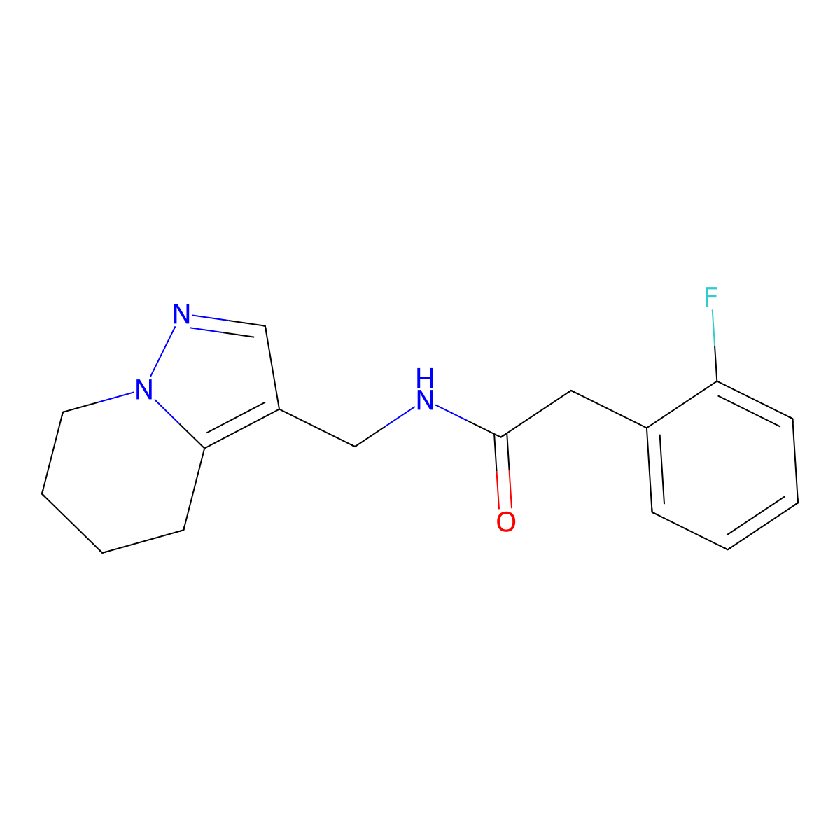 2-(2-fluorophenyl)-N-((4,5,6,7-tetrahydropyrazolo[1,5-a]pyridin-3-yl)methyl)acetamide molecular structure, CAS 2034337-14-7