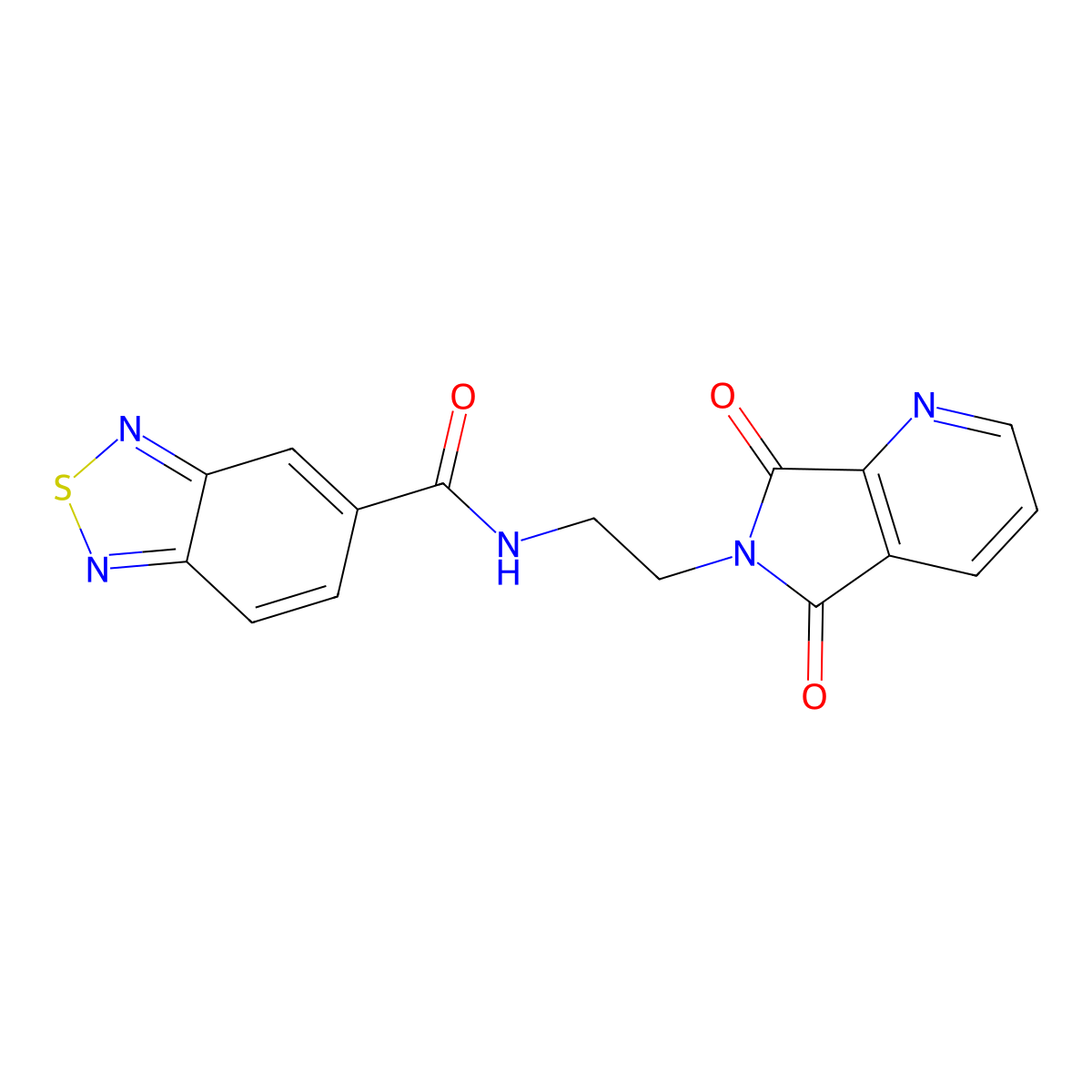 N-(2-(5,7-dioxo-5H-pyrrolo[3,4-b]pyridin-6(7H)-yl)ethyl)benzo[c][1,2,5]thiadiazole-5-carboxamide molecular structure, CAS 2034337-18-1