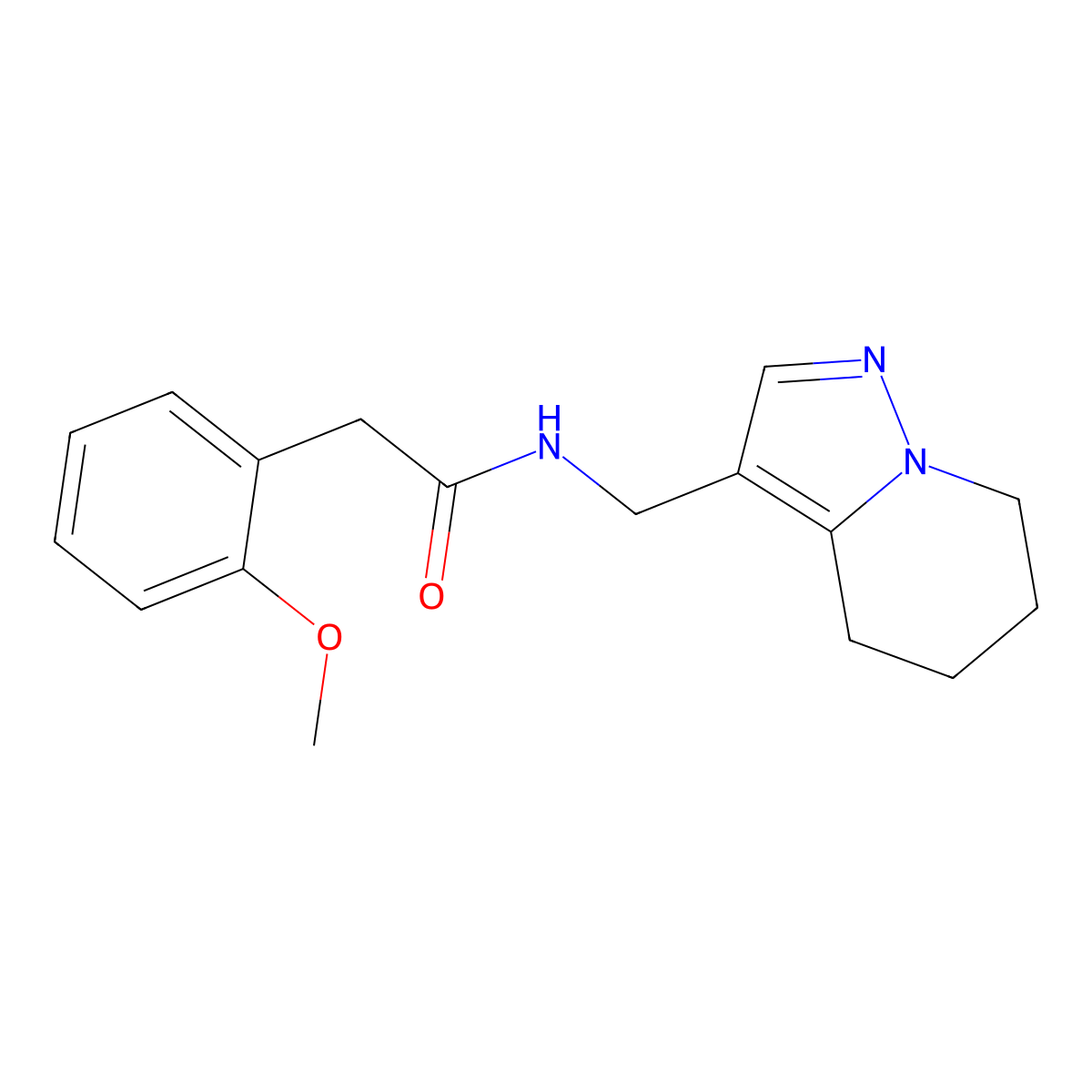 2-(2-methoxyphenyl)-N-((4,5,6,7-tetrahydropyrazolo[1,5-a]pyridin-3-yl)methyl)acetamide molecular structure, CAS 2034337-23-8