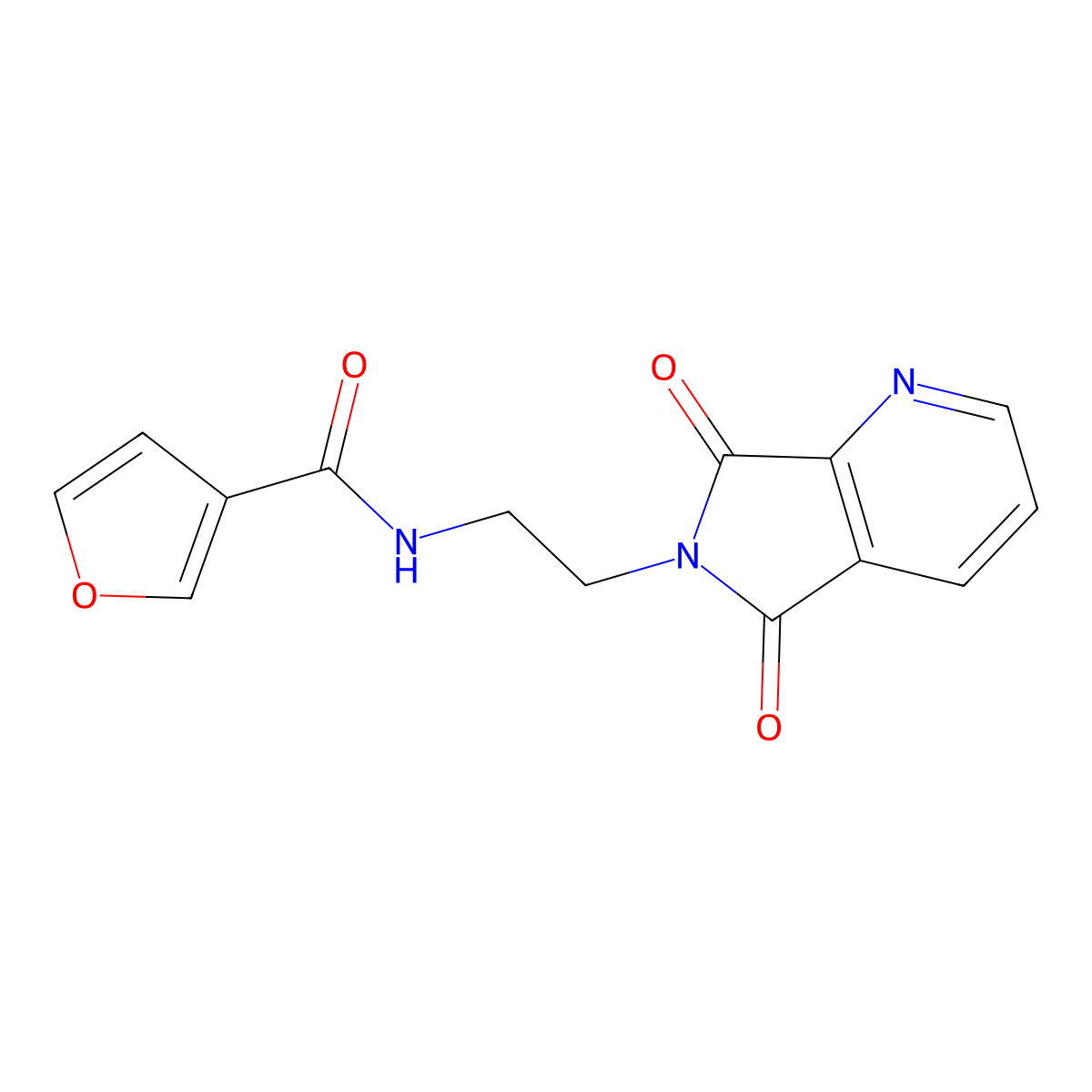 N-(2-(5,7-dioxo-5H-pyrrolo[3,4-b]pyridin-6(7H)-yl)ethyl)furan-3-carboxamide molecular structure, CAS 2034337-25-0