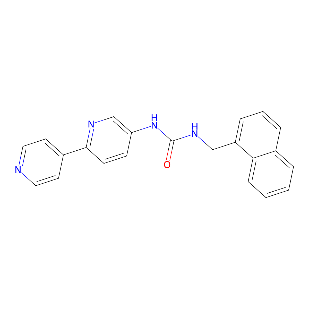 3-{[2,4'-Bipyridine]-5-yl}-1-[(naphthalen-1-yl)methyl]urea molecular structure, CAS 2034337-26-1