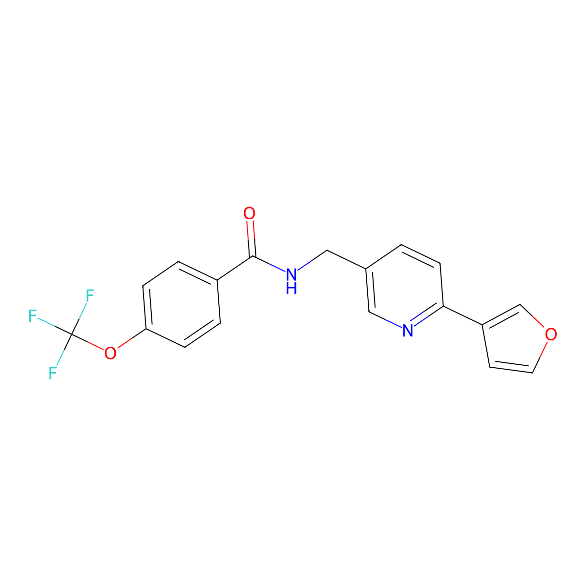 N-((6-(furan-3-yl)pyridin-3-yl)methyl)-4-(trifluoromethoxy)benzamide molecular structure, CAS 2034337-75-0
